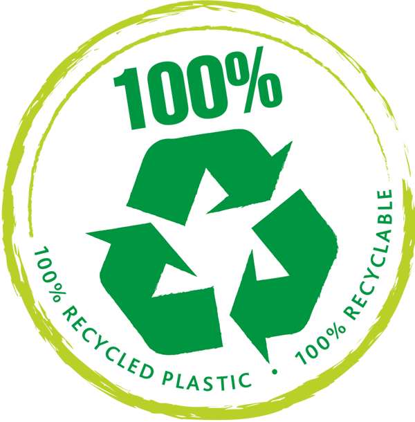 100% Recycled Plastic • 100% Recyclable